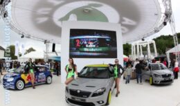 Экспериментальное автошоу с участием спортивных Skoda Octavia RS, Skoda Octavia Tour RS, Skoda Fabia RS (ОК «Лужники»)