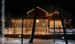 Новогоднее оформление загородного дома