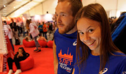 Разработка дизайна, застройка выставочного стенда и организация активностей на ЭКСПО <br>и в стартово-финишном городке — проект «ПРОМСВЯЗЬБАНК МОСКОВСКИЙ МАРАФОН» <br>(сентябрь 2017, СК «Лужники»)