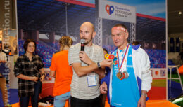 Разработка дизайна, застройка выставочного стенда и организация активностей на ЭКСПО <br> и в стартово-финишном городке — проект «ПРОМСВЯЗЬБАНК МОСКОВСКИЙ МАРАФОН» <br>(сентябрь 2017, СК «Лужники»)