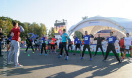 Разработка дизайна, застройка выставочного стенда и организация активностей на ЭКСПО <br> и в стартово-финишном городке — проект «ПРОМСВЯЗЬБАНК МОСКОВСКИЙ МАРАФОН» <br>(сентябрь 2017, СК «Лужники»)