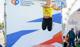 Разработка дизайна, застройка выставочного стенда и организация активностей на ЭКСПО <br>и в стартово-финишном городке — проект «ПРОМСВЯЗЬБАНК МОСКОВСКИЙ МАРАФОН» <br>(сентябрь 2017, СК «Лужники»)